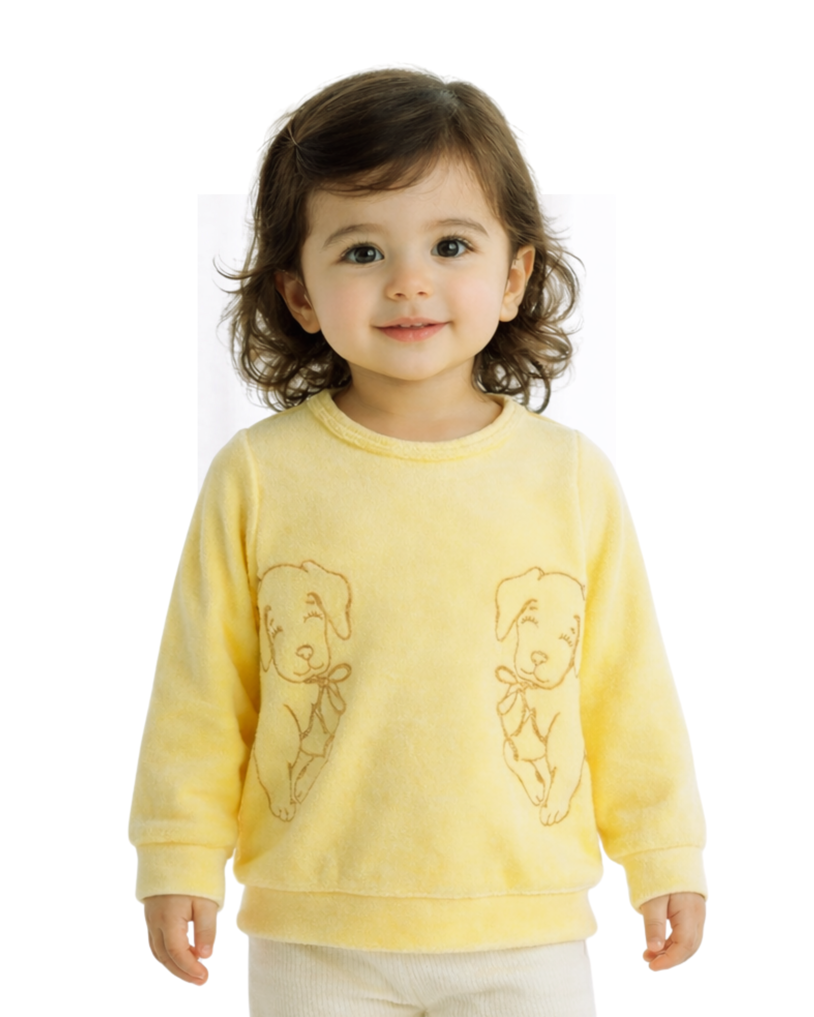 FIRST IMPRESSIONS - Baby Girls Puppies Velour Shirt