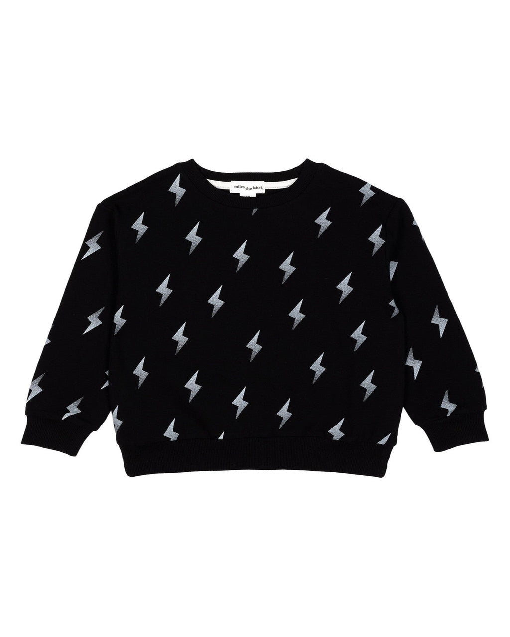 MILES THE LABEL - Lightning Bolts Print Knit Sweatshirt Boy's