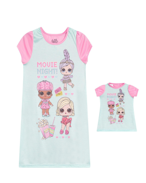 AME - Big Girls Lol Surprise Nightgown, 2 Piece Set