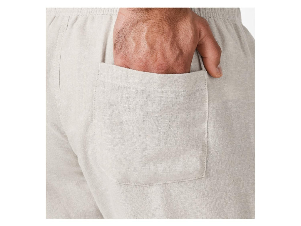 LIVERGY - Men’s Linen-Cotton Blend Bermuda Shorts
