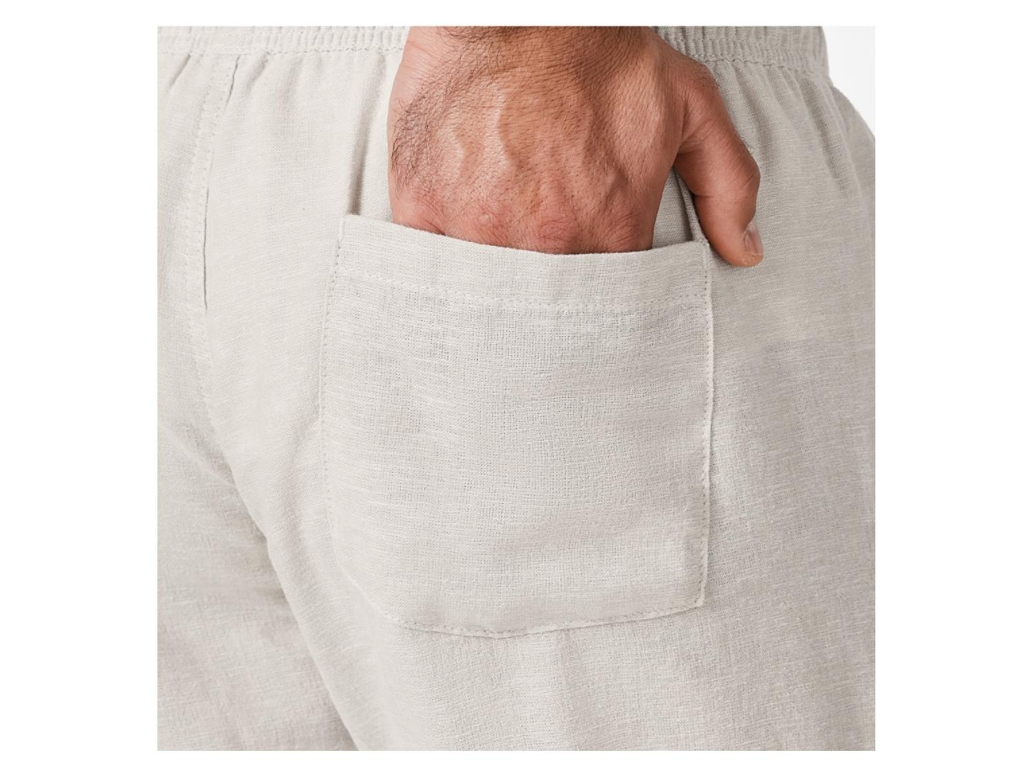 LIVERGY - Men’s Linen-Cotton Blend Bermuda Shorts