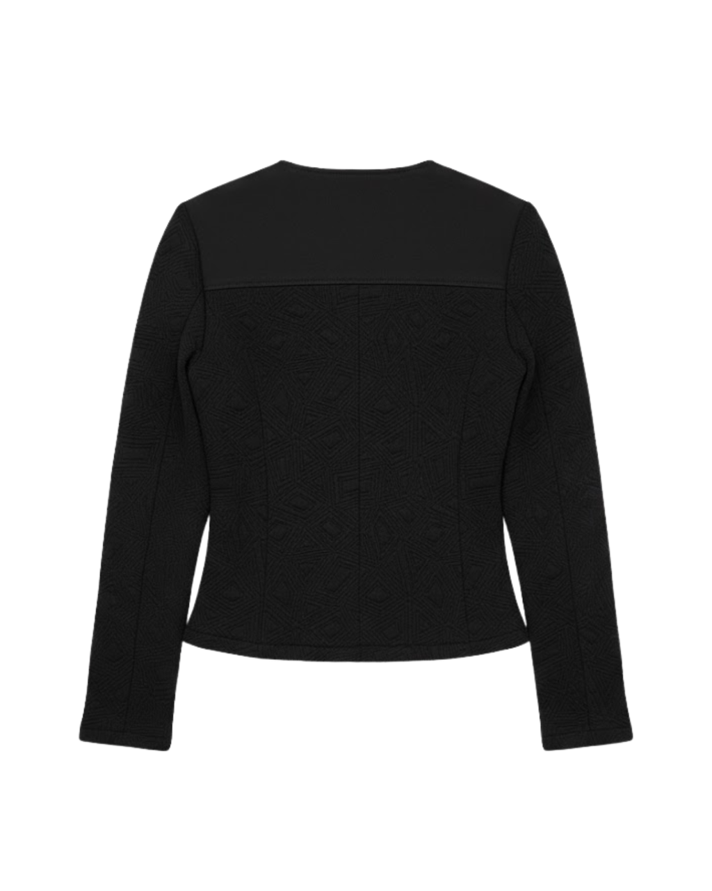 Black long-sleeve women blazer on a white background