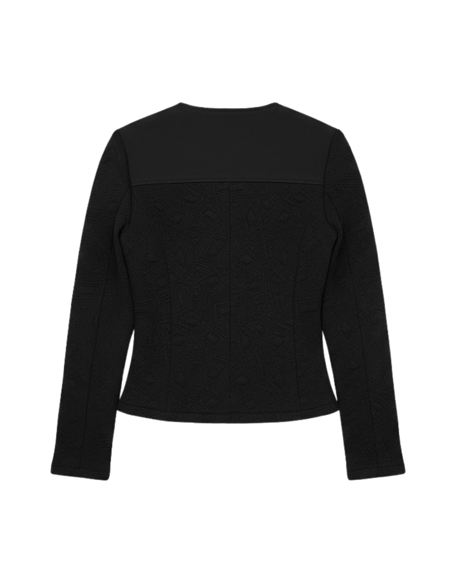 Black long-sleeve women blazer on a white background
