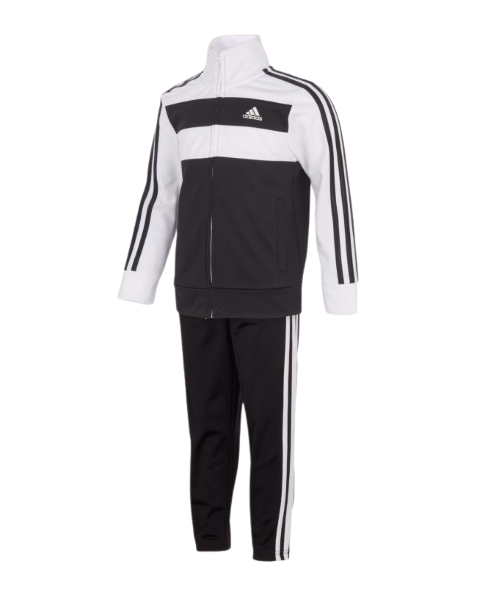 ADIDAS - 2 Piece Step up Tricot Tracksuit Set in White/black