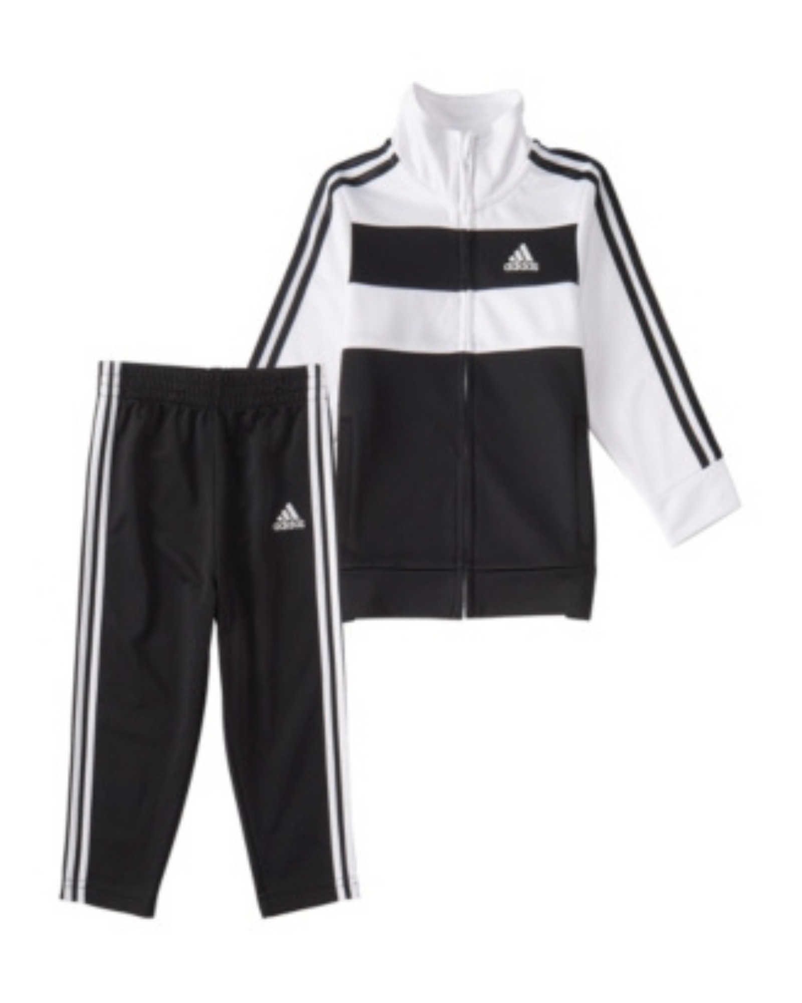 ADIDAS - 2 Piece Step up Tricot Tracksuit Set in White/black
