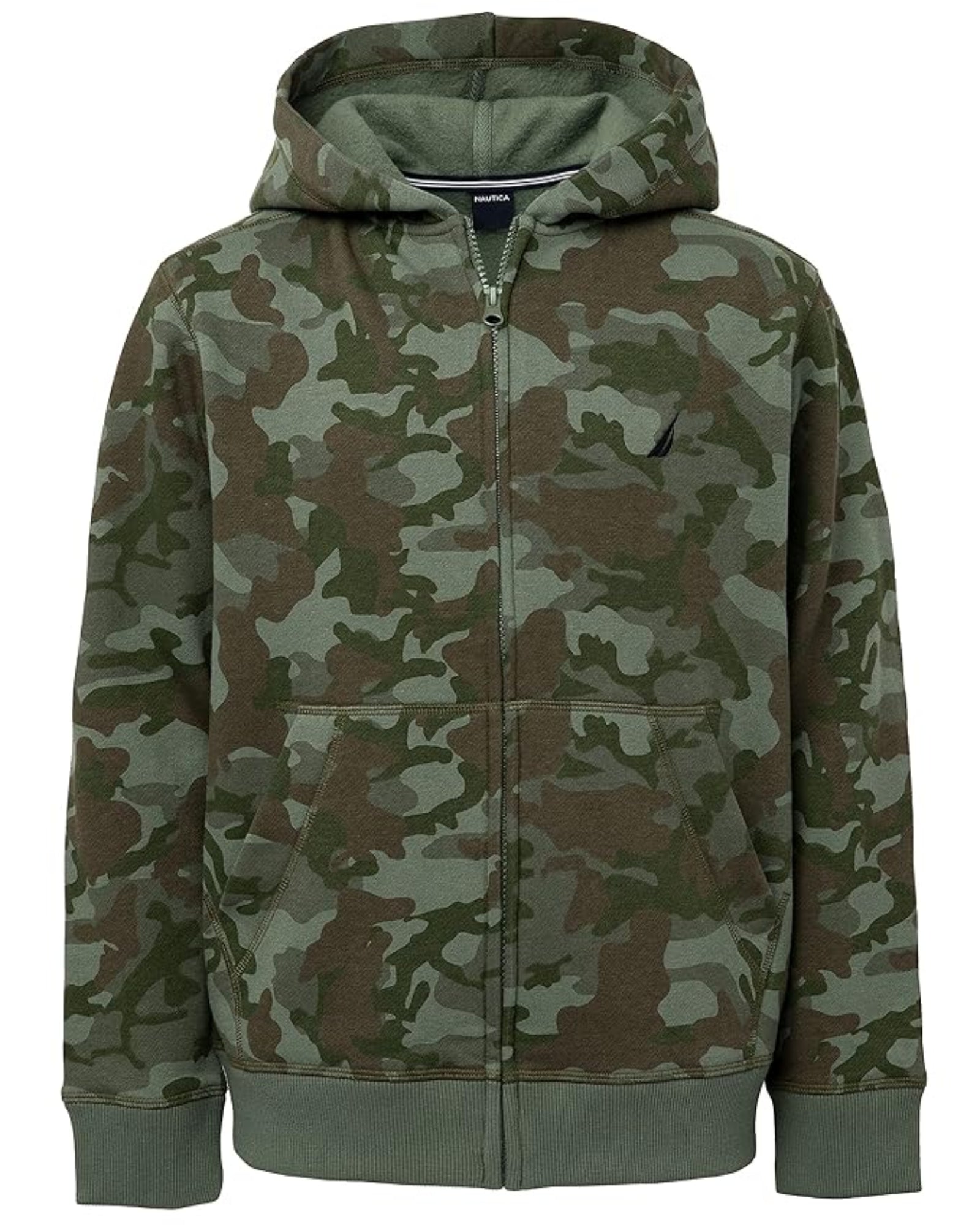 Camouflage hoodie on a white background