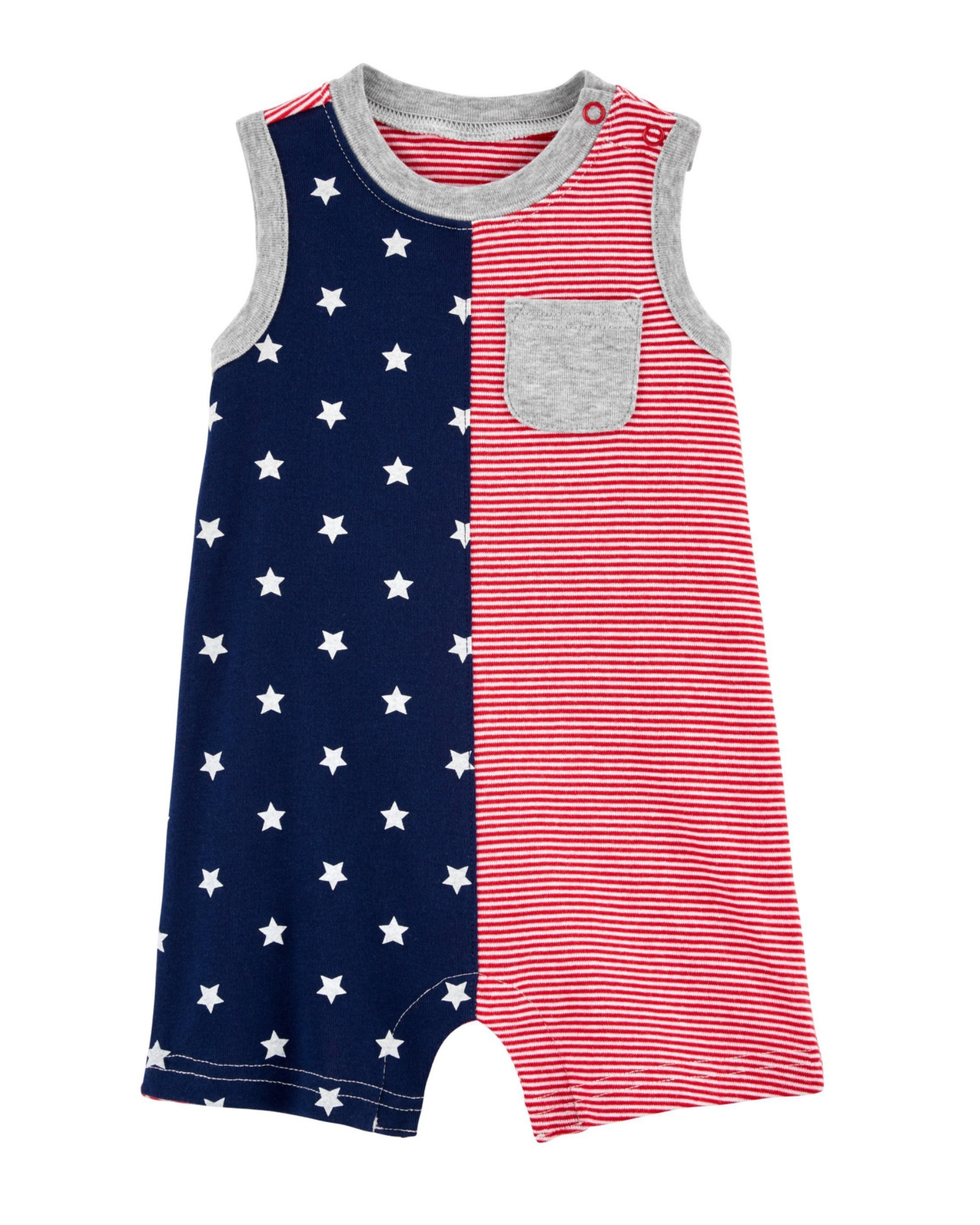 CARTER'S - Unisex Stars & Stripes Romper