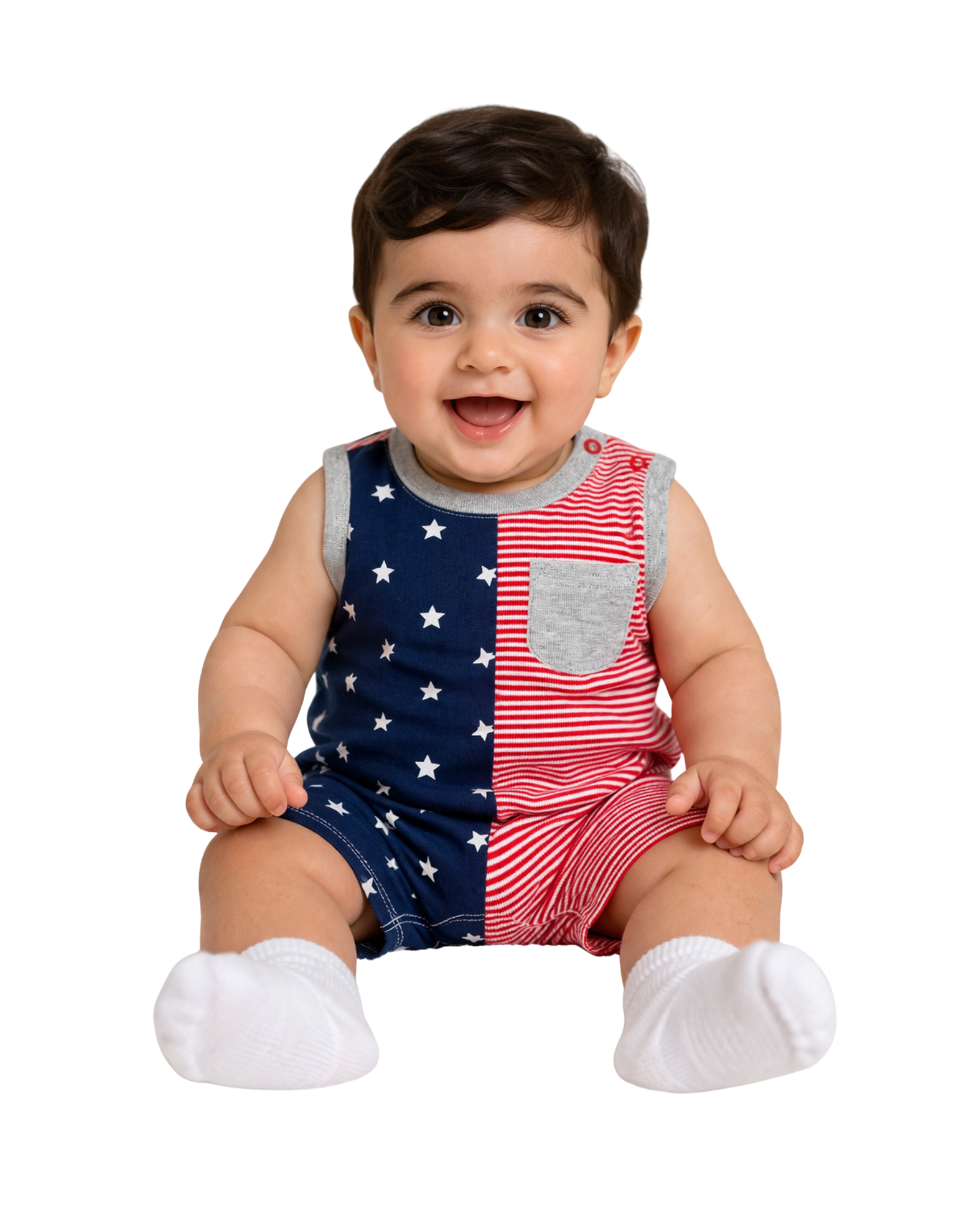 CARTER'S - Unisex Stars & Stripes Romper