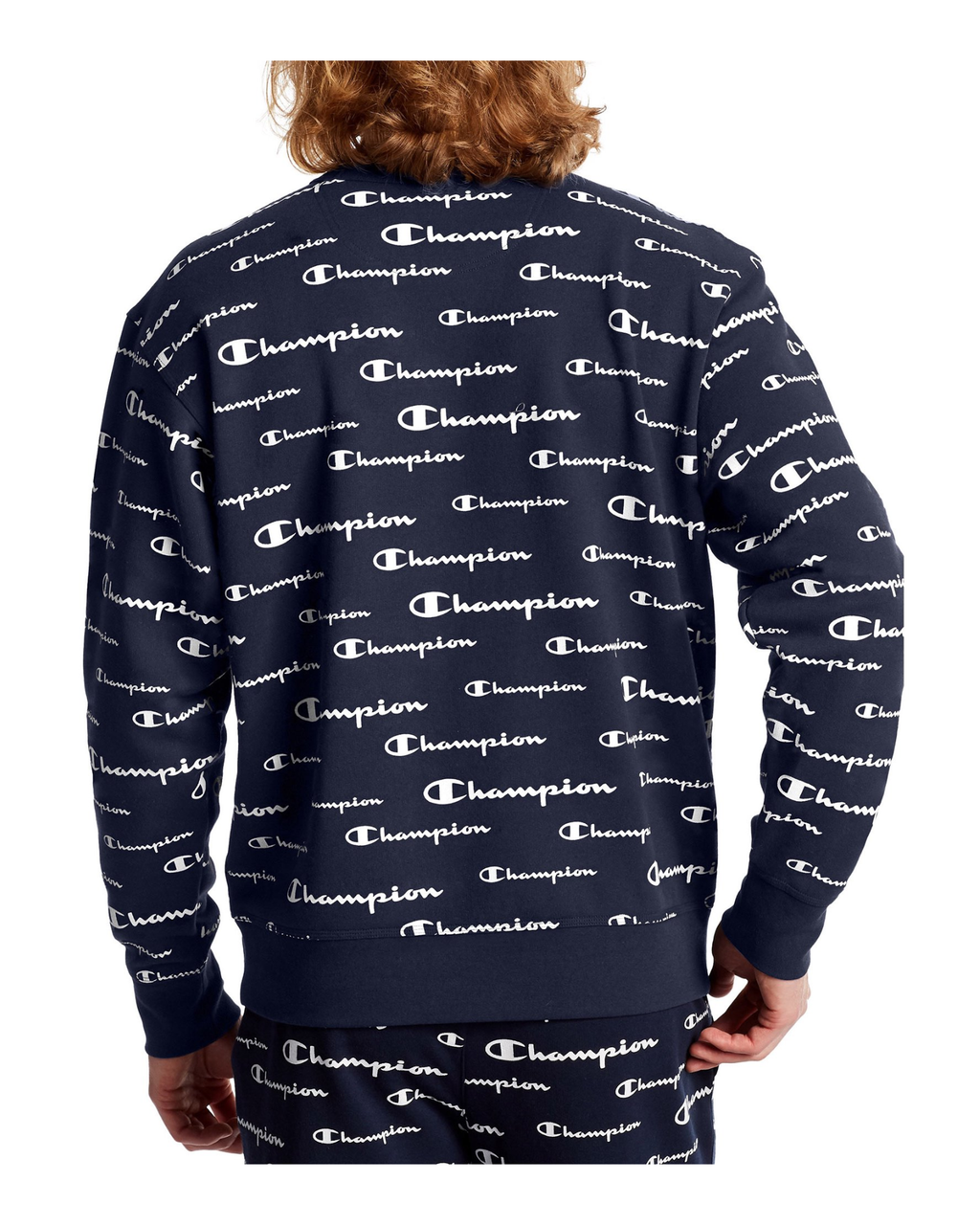 CHAMPION - Boy's Shadow Logo Crew Sweatshirt