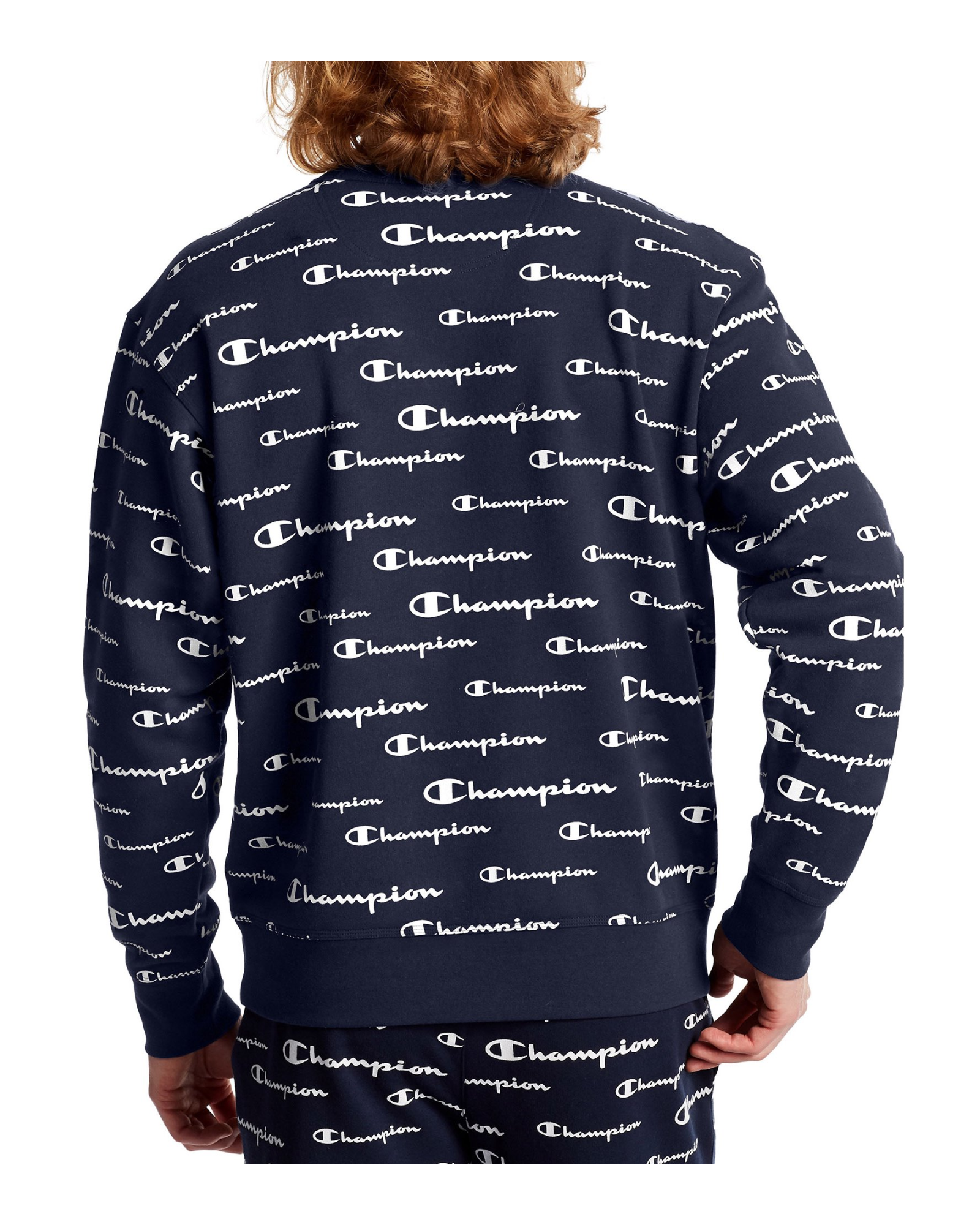 CHAMPION - Boy's Shadow Logo Crew Sweatshirt