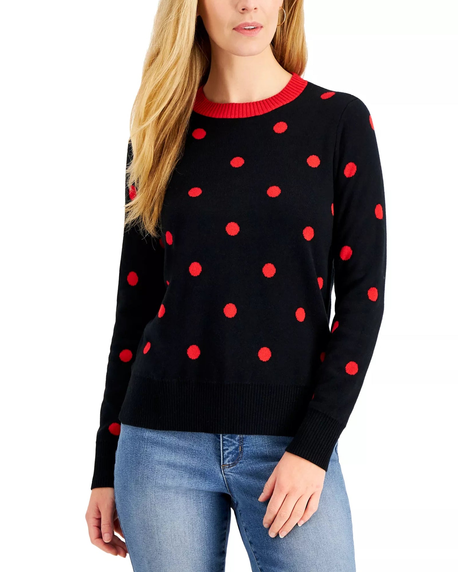 CHARTER CLUB - Polka-Dot Sweater