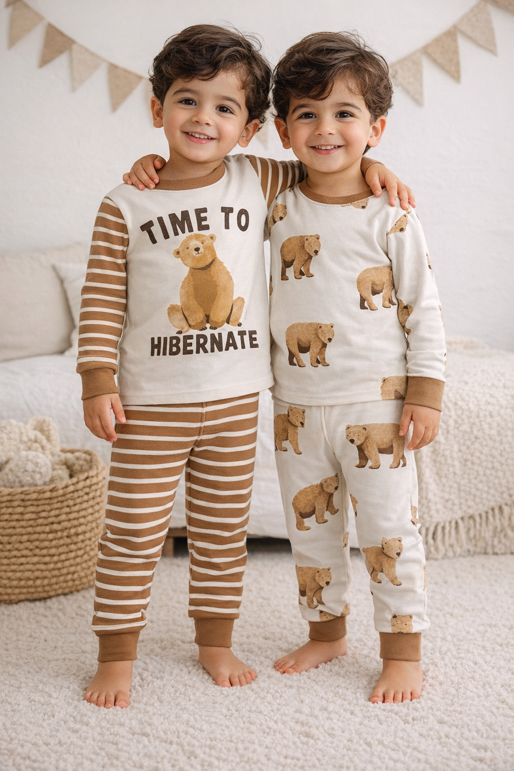 CARTER'S - Toddler Boys Bear Cotton Pajamas Set 4 pieces