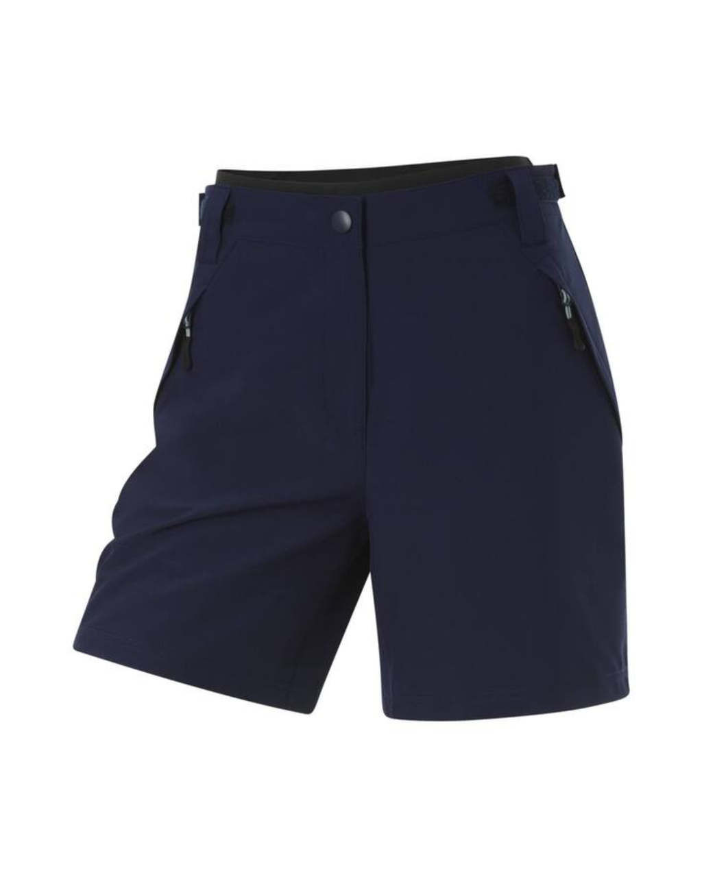 Navy blue shorts on a white background