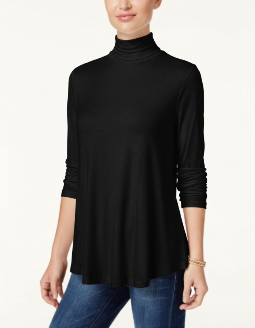 Black turtleneck sweater, women Top, winter long sleeve, women fashion, original brands