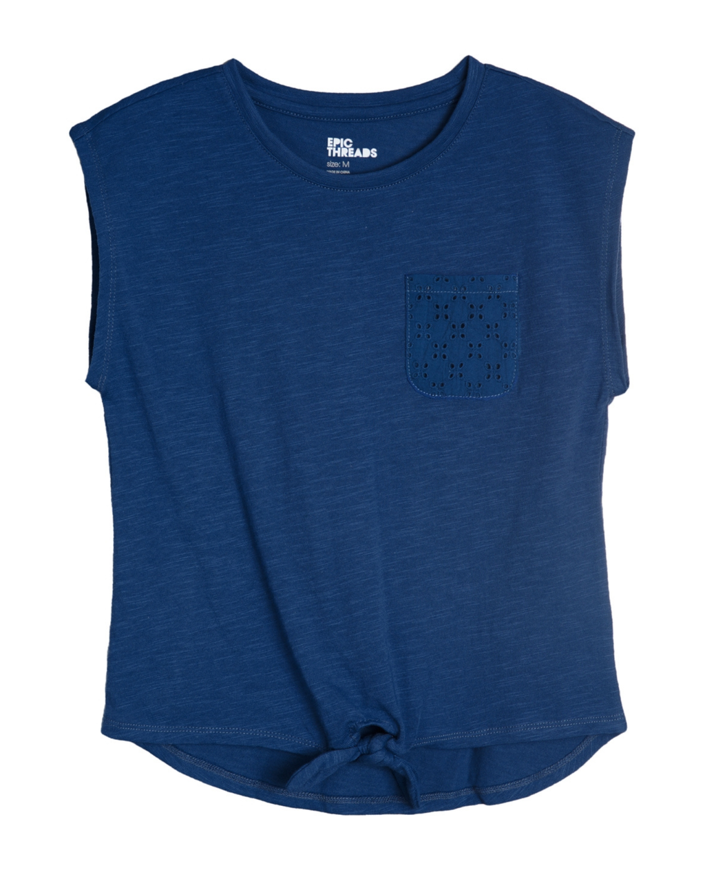 EPIC THREADS - Big Girls Tie Front Pocket T-shirt
