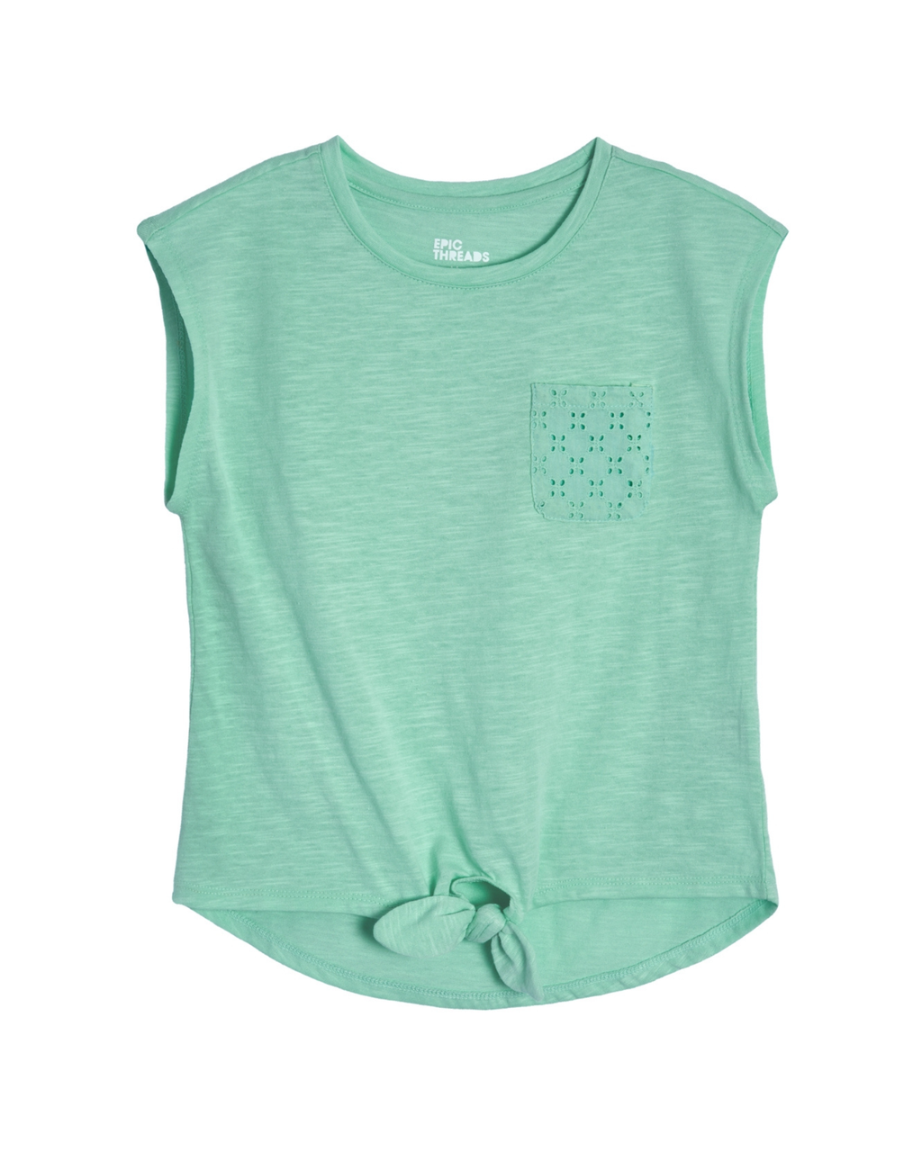 EPIC THREADS - Big Girls Tie Front Pocket T-shirt