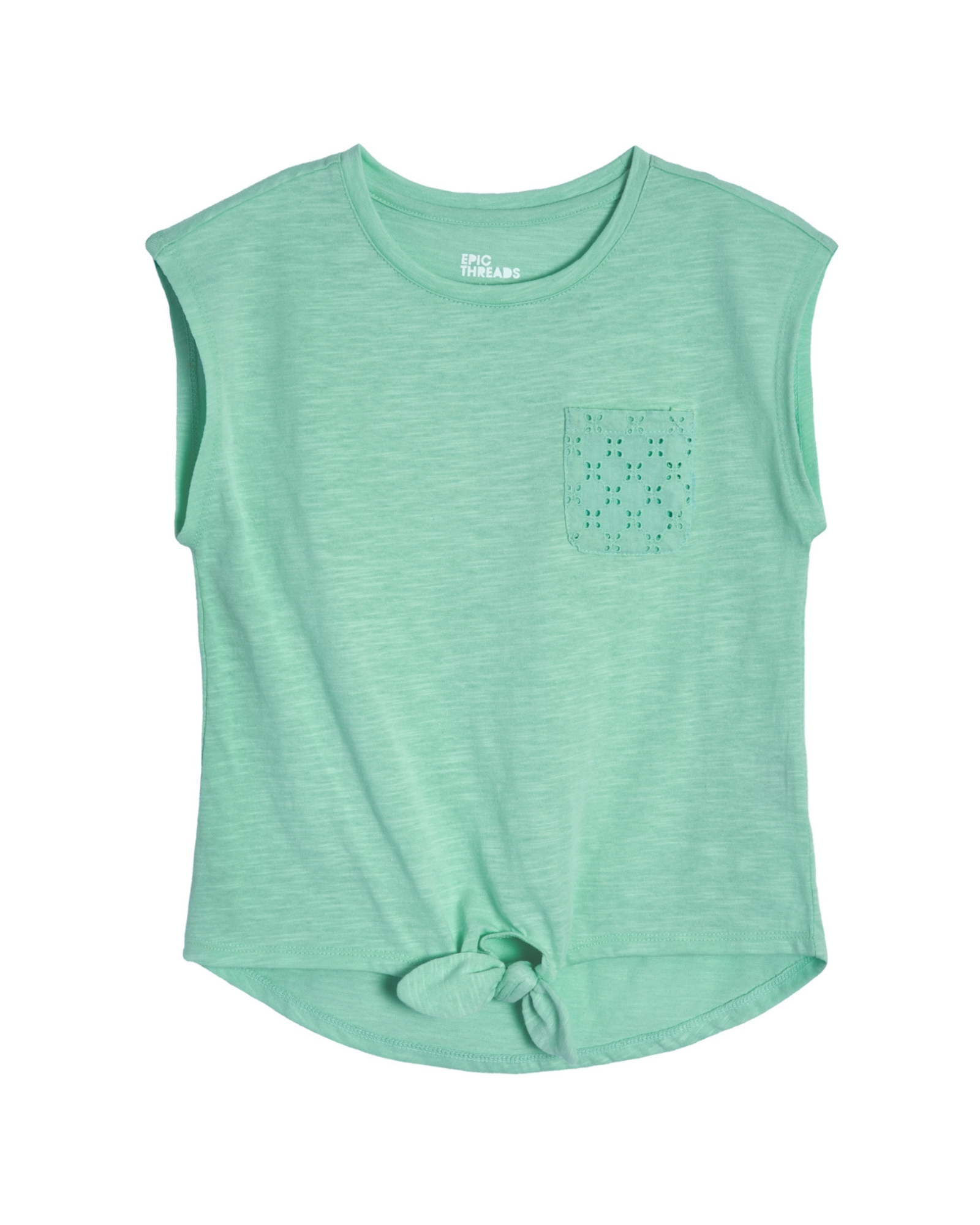 EPIC THREADS - Big Girls Tie Front Pocket T-shirt