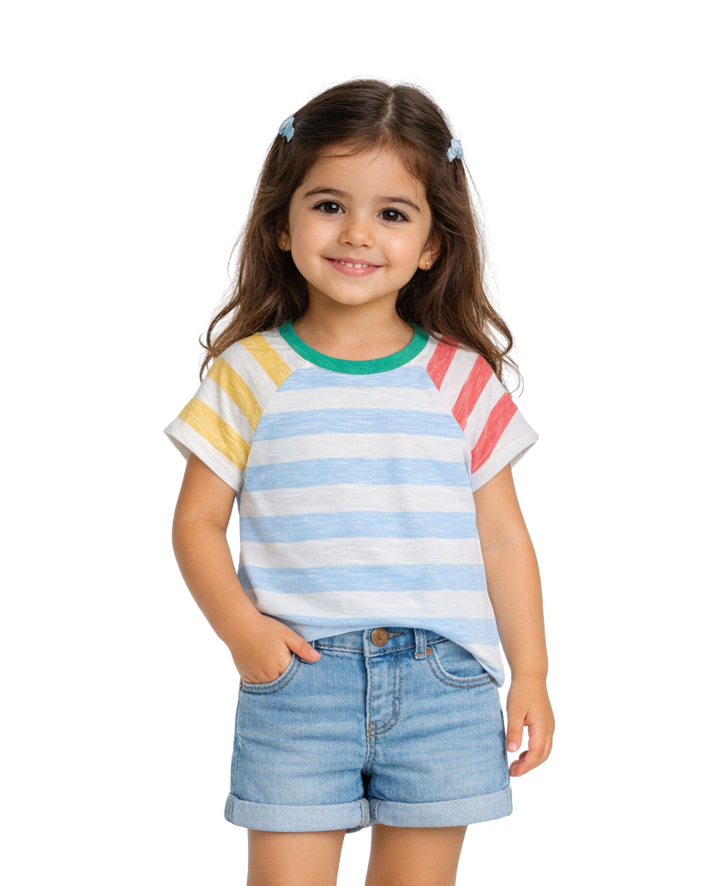 EPIC THREADS - Little Girls Multi Stripe T-shirt