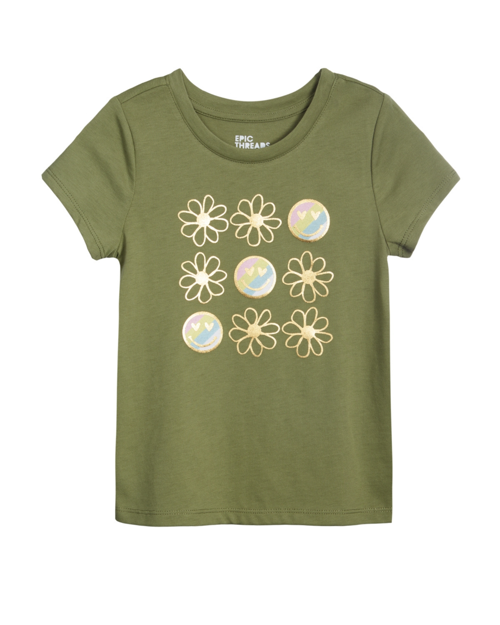 EPIC THREADS - Little Girls Short Sleeves Graphic T-shirt