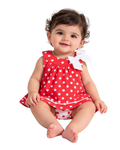 FIRST IMPRESSIONS - Baby Girl Dot Sunsuit