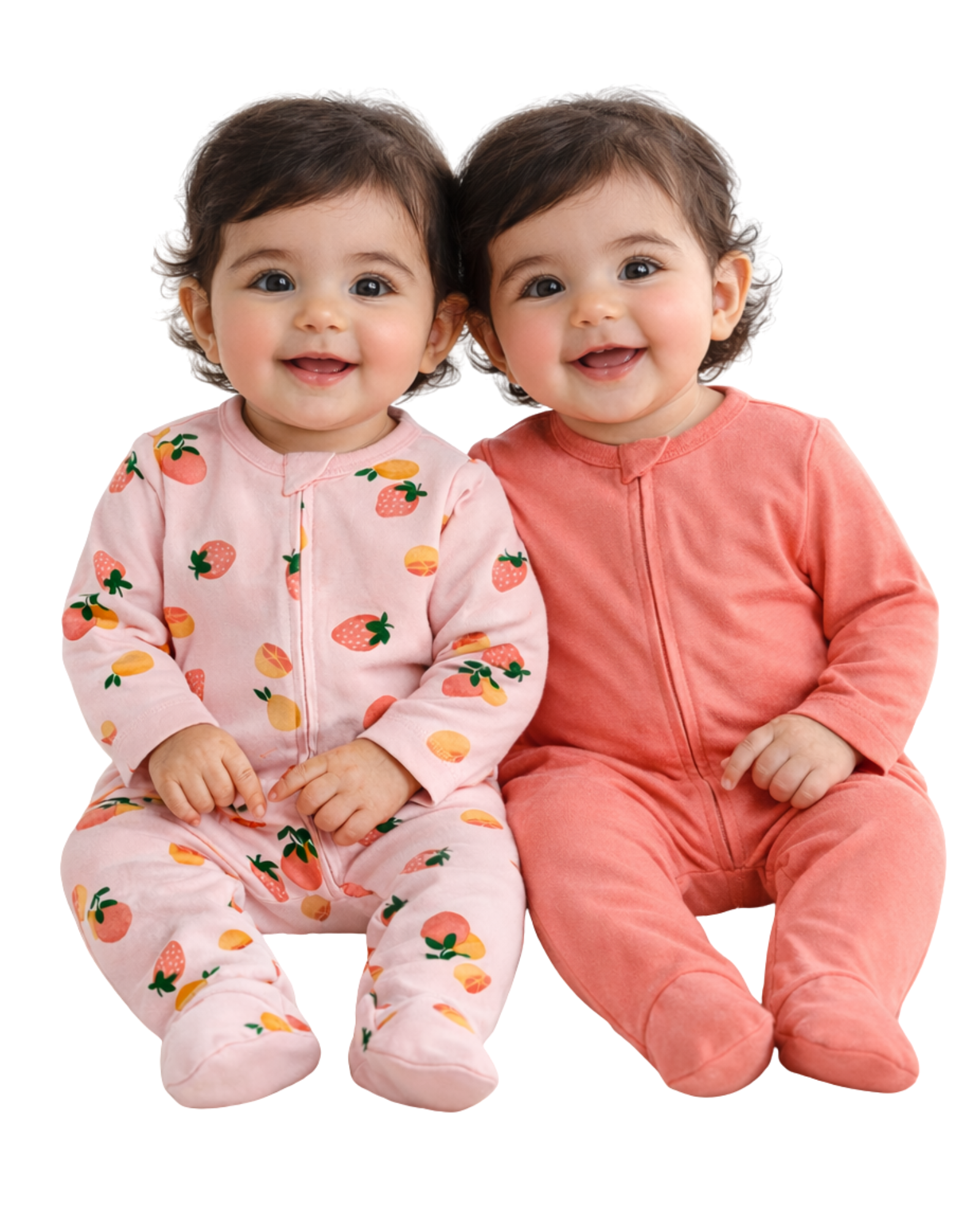 FIRST IMPRESSIONS - Baby Girls 2 Coveralls Citrus Party Footie
