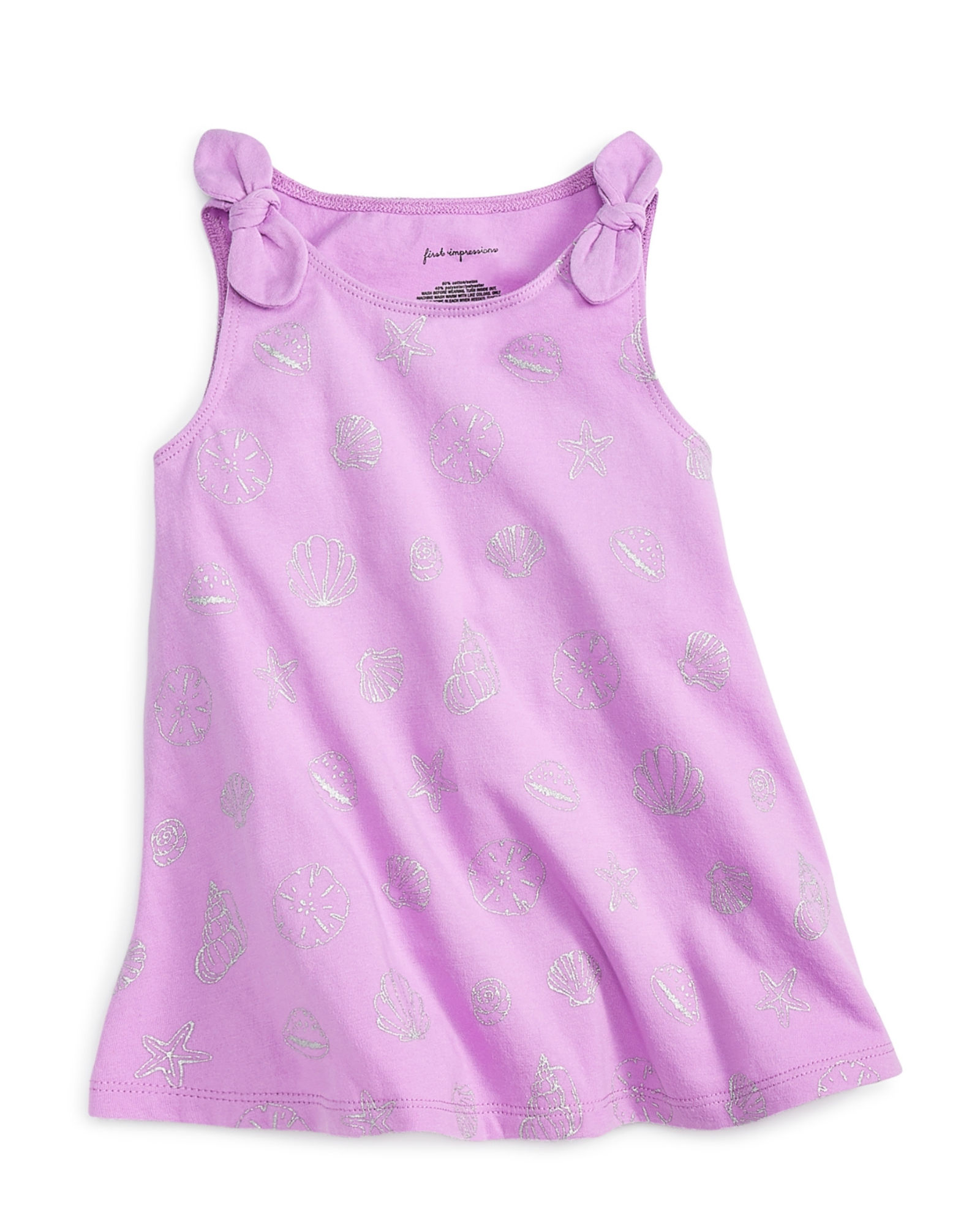 FIRST IMPRESSIONS - Baby Girls Bow Shoulder Shell Tank Top