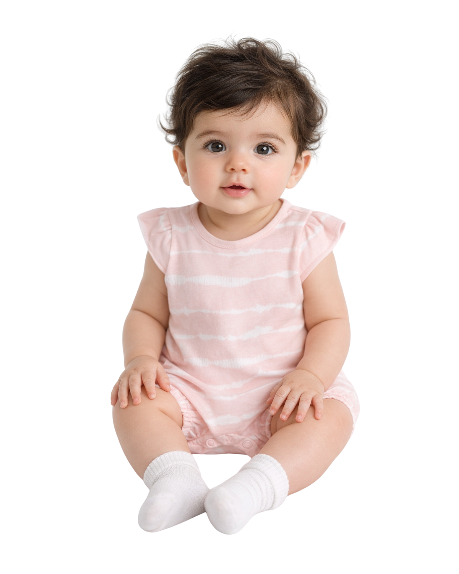 FIRST IMPRESSIONS - Baby Girls Cotton Tie-Dyed Stripes