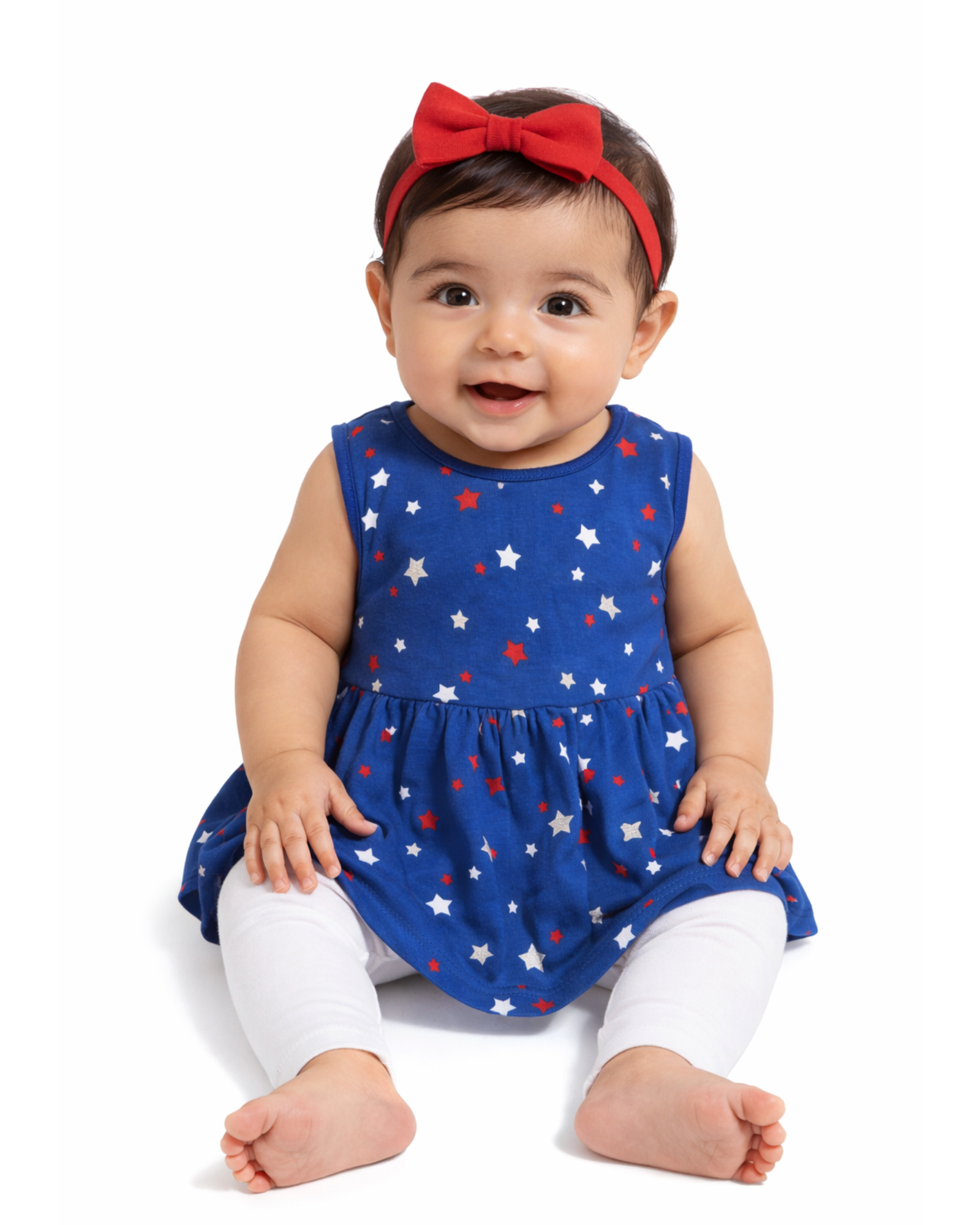 FIRST IMPRESSIONS - Baby Girls Multi-Stars Tunic Shirt