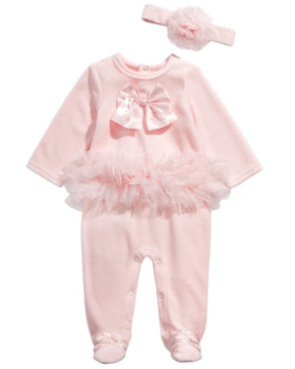 FIRST IMPRESSIONS - Baby Girl Ballerina Coverall with Matching Headband
