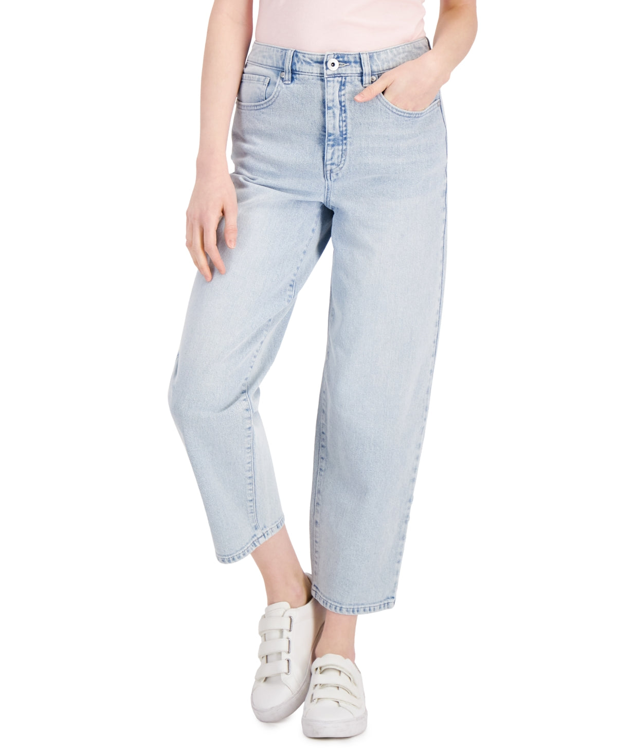 STYLE & CO. - Curvy-Fit Straight Cropped Mom Jeans