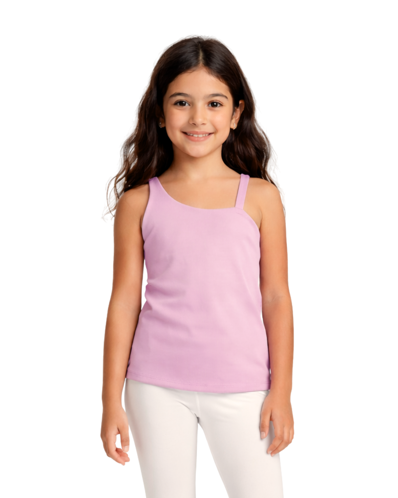 ID IDEOLOGY - Big Girls Asymmetrical Tank Top Pink