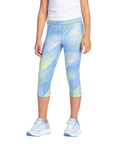 ID IDEOLOGY - Big Girls Geo-Print Capri Leggings Blue