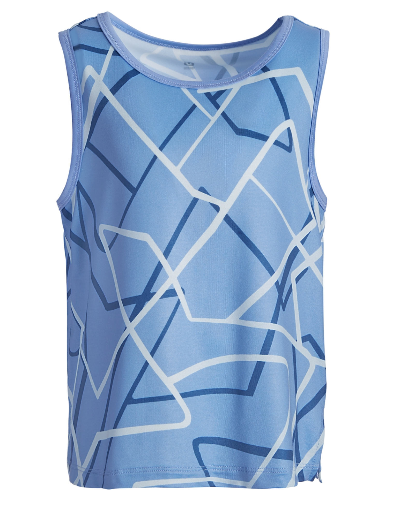 ID IDEOLOGY - Big Girls Geo-Print Tank Top Blue