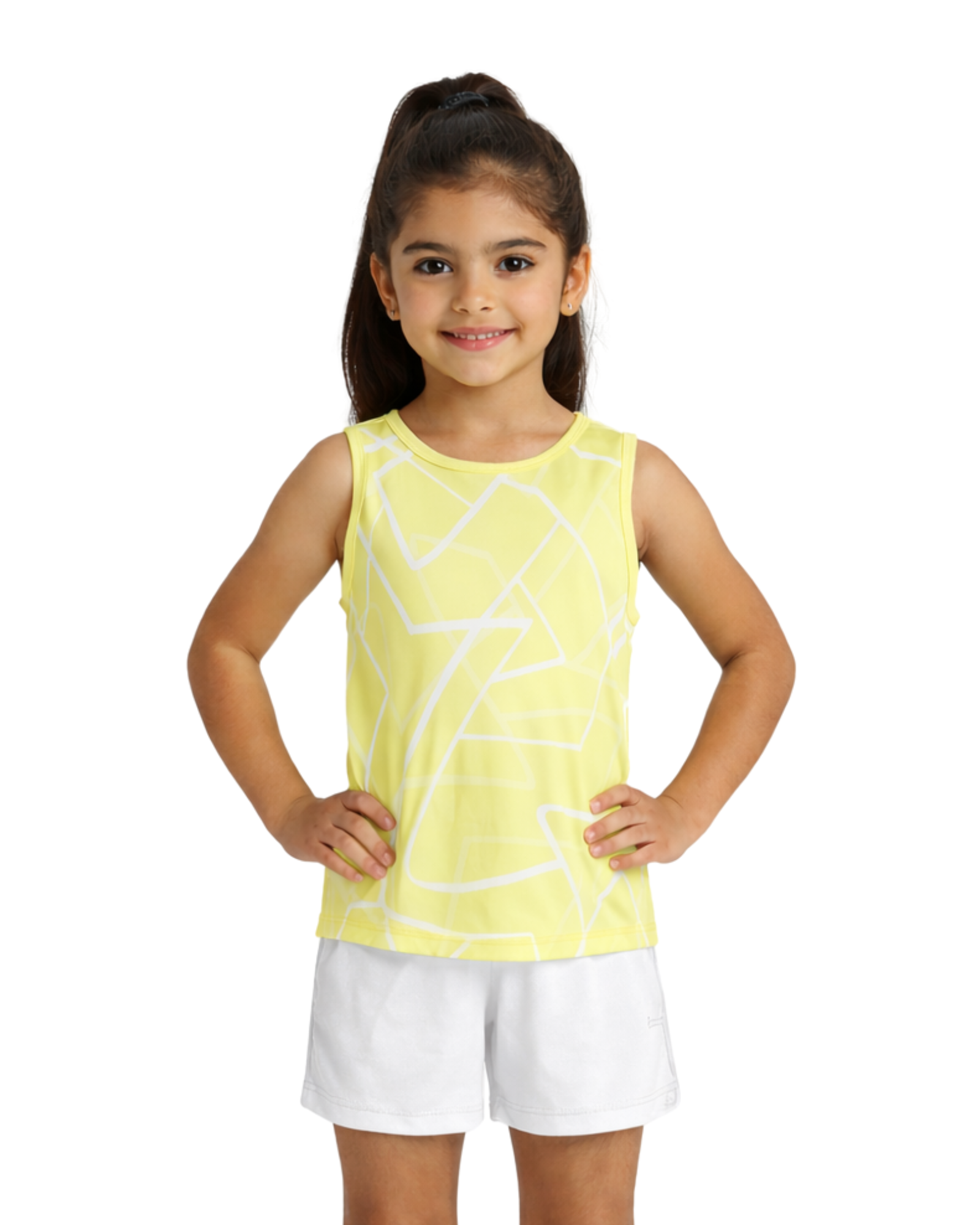ID IDEOLOGY - Big Girls Geo-Print Tank Top Yellow