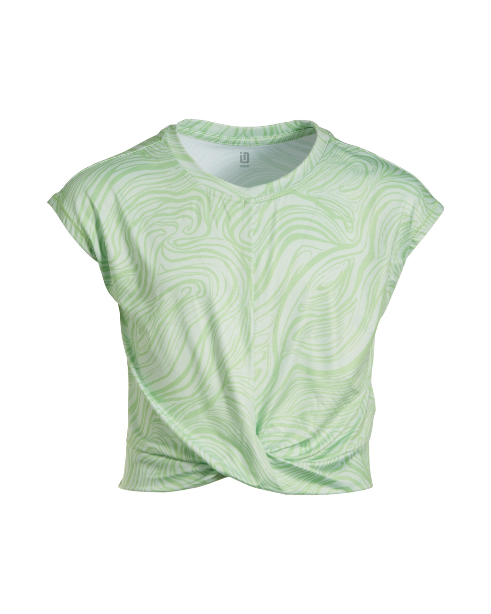ID IDEOLOGY - Big Girls Twist-Front Top Green