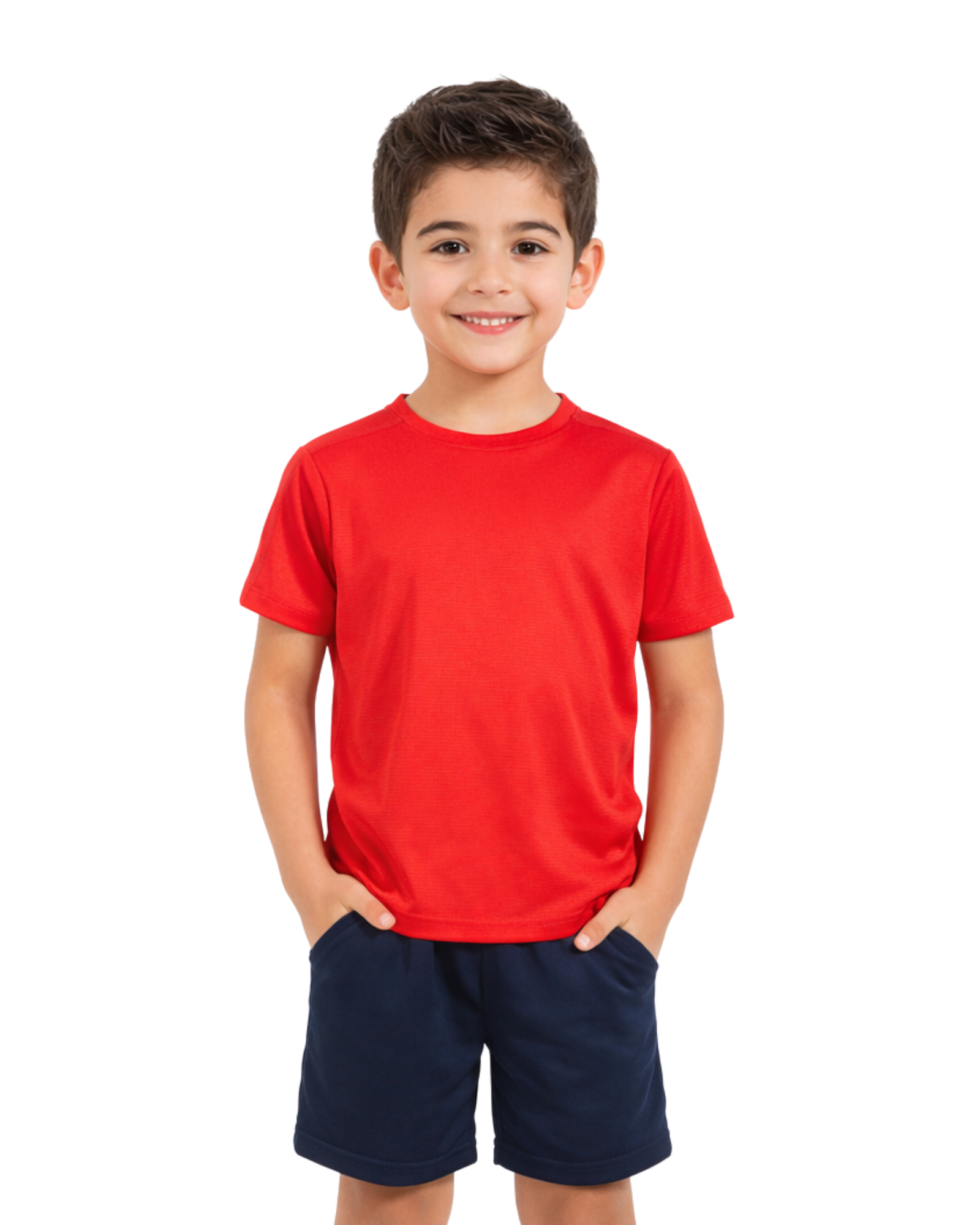 ID IDEOLOGY- Little Boys Core Training Shirt Red