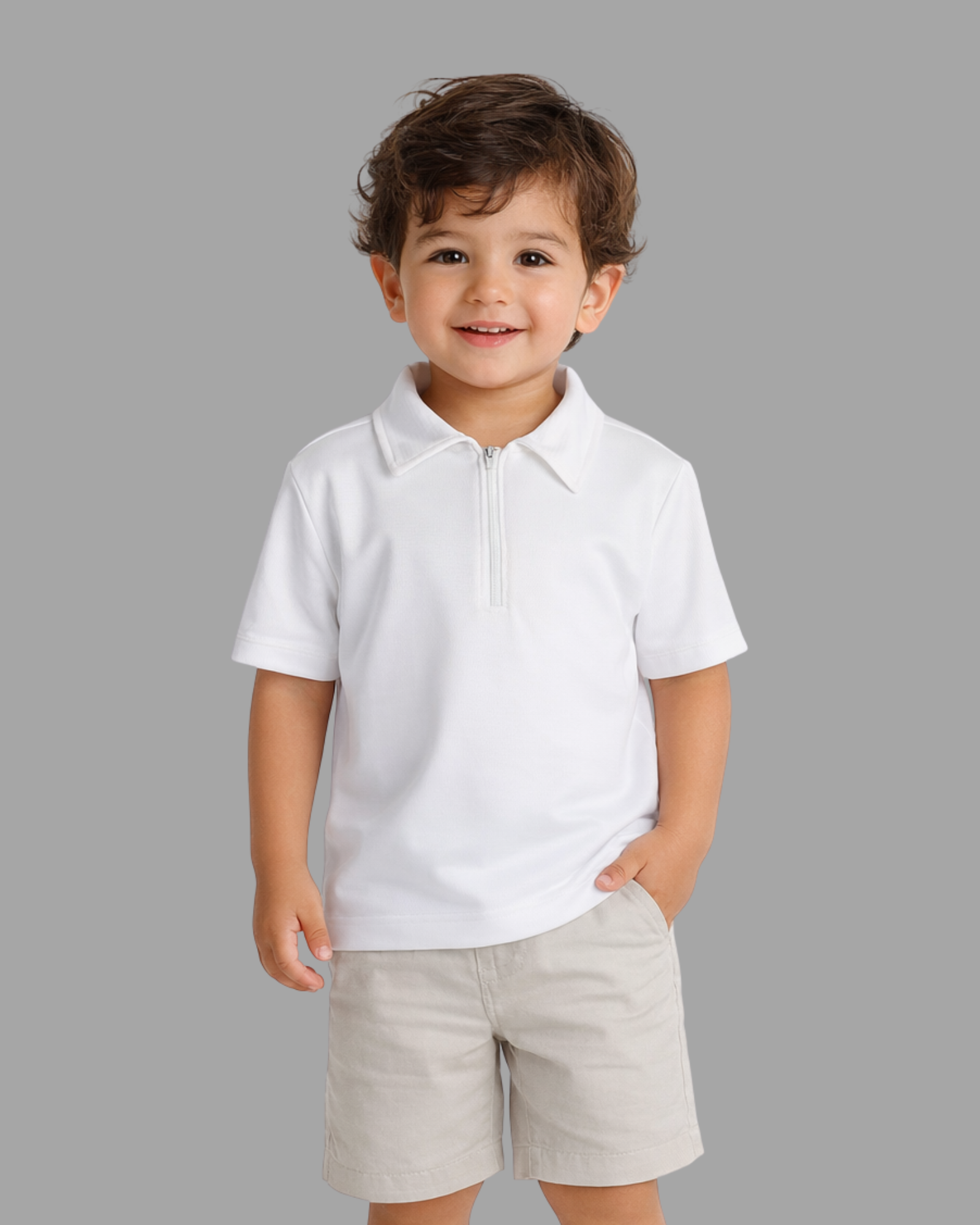ID IDEOLOGY - Little Boys Polo White