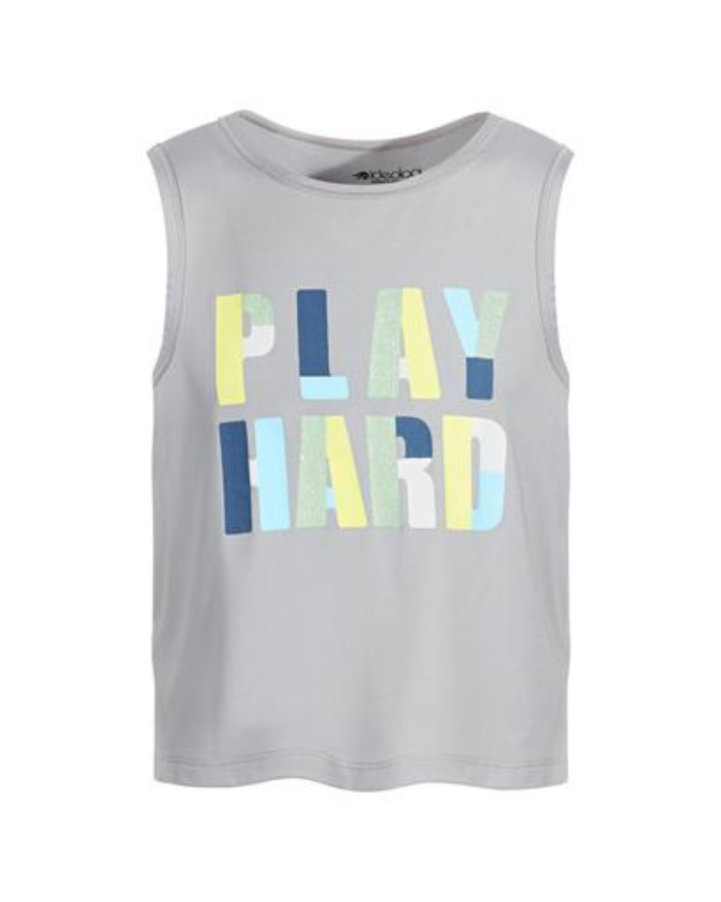 ID IDEOLOGY - Big Girls Play Hard Tank Top Heather Grey