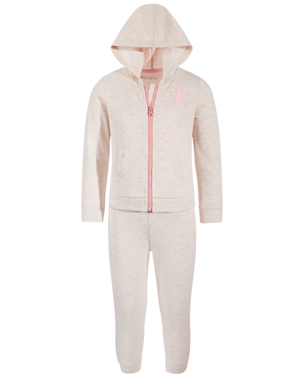 ID Ideology - Toddler & Little Girls 2-Pc. Star Hooded Zipper Jacket & Pants