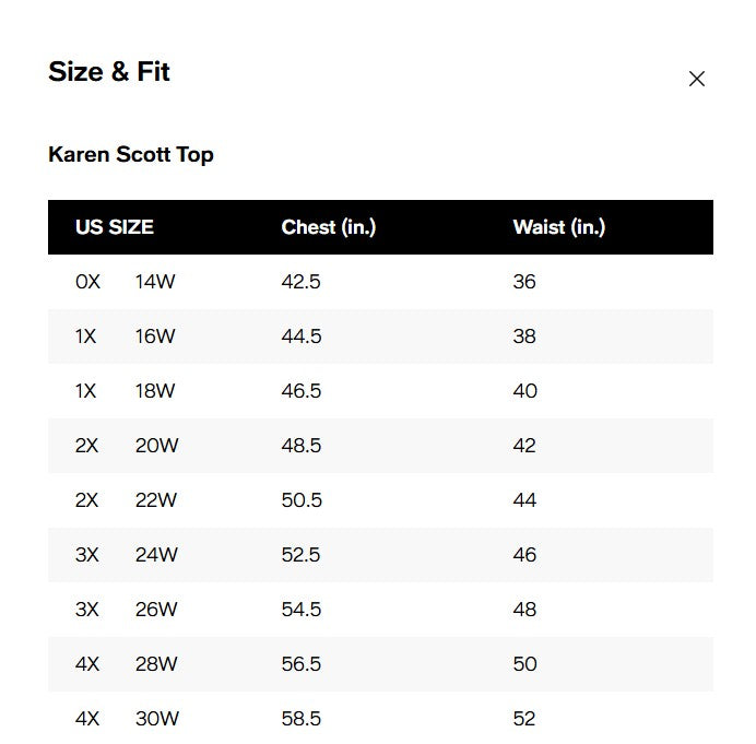 KAREN SCOTT - Plus Size Cotton Elbow-Sleeve Top