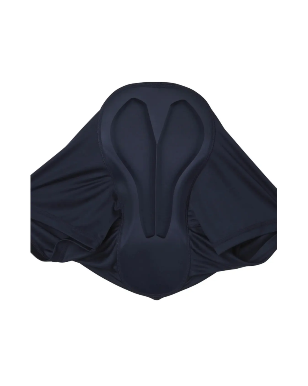 Navy blue swim diaper on a white background