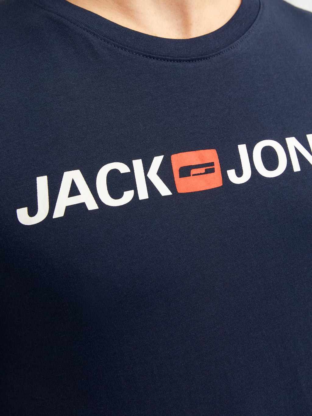 JACK & JONES - Men's Logo 100% Cotton T-Shirt
