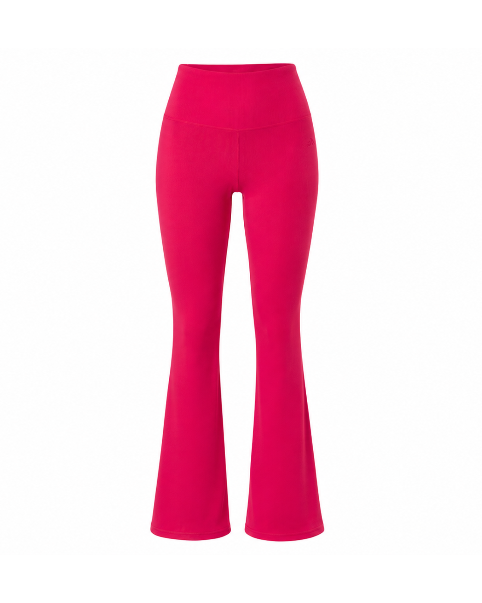 Pink High-Waisted Flared Leggings for Fitness and Walking