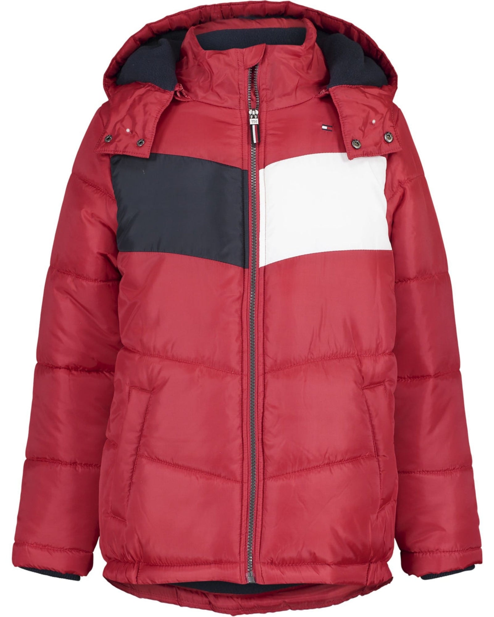 TOMMY HILFIGER - Toddler Boys Chevron Pieced Bubble Jacket