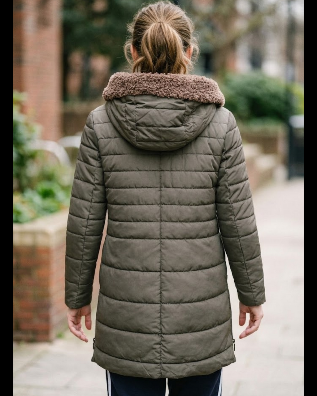 AMBER & JUNE - Women’s Sherpa-Lined Hooded Quilted Parka Coat