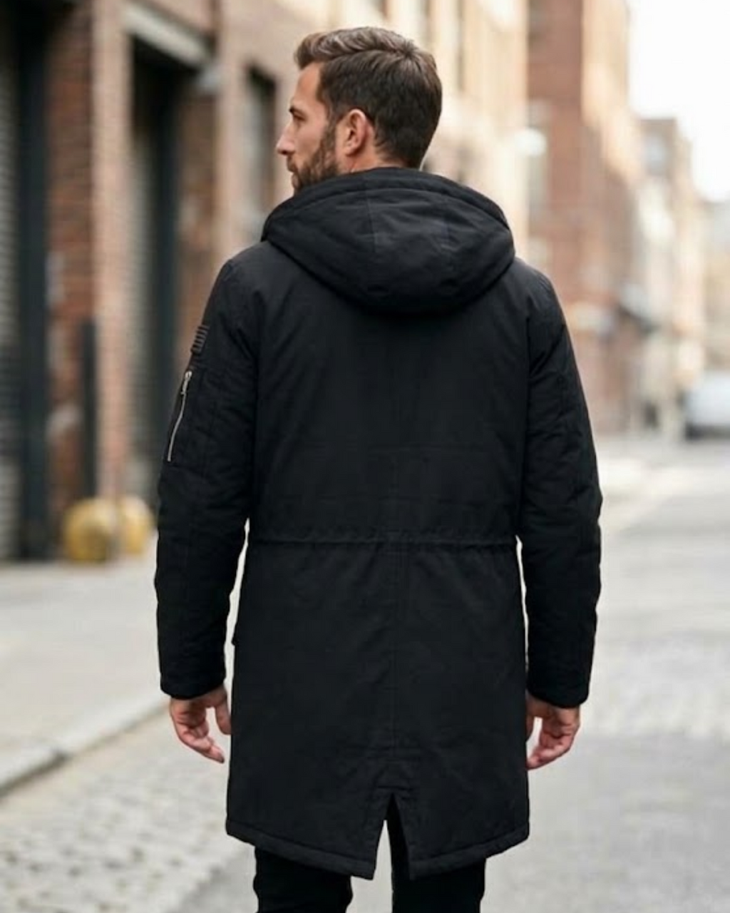 PULL&BEAR - Long Lightweight Parka Jacket with Utility Details