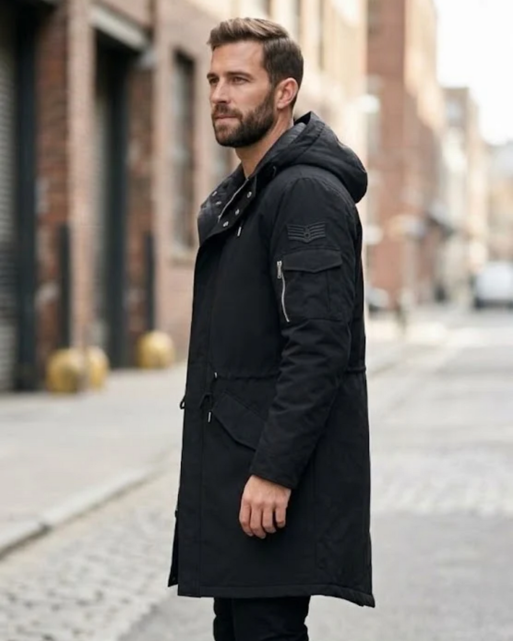 PULL&BEAR - Long Lightweight Parka Jacket with Utility Details
