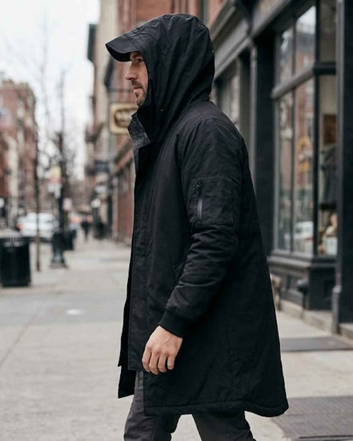 PULL&BEAR - Men’s Longline Hooded Parka Jacket