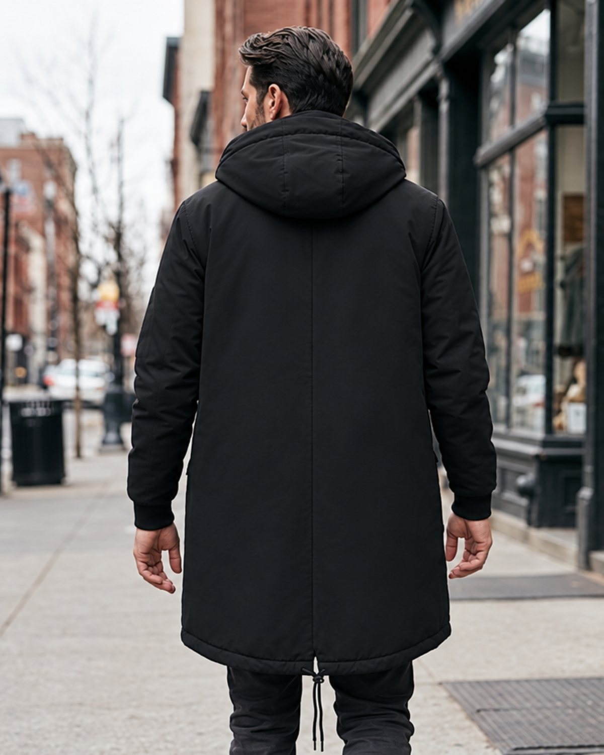 PULL&BEAR - Men’s Longline Hooded Parka Jacket