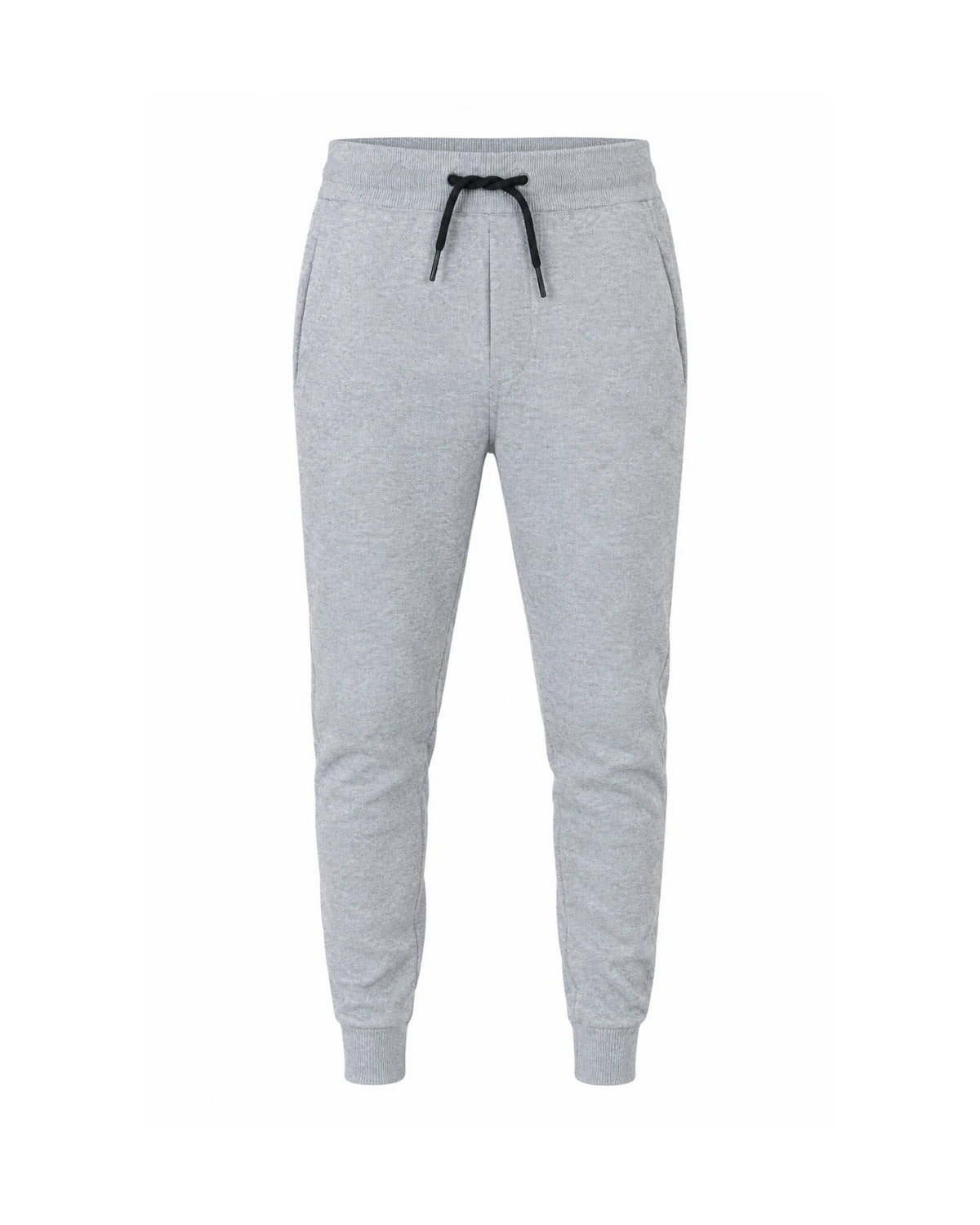 BERSHKA - Men’s Textured Knit Lightweight Jogger Pants – Heather Grey